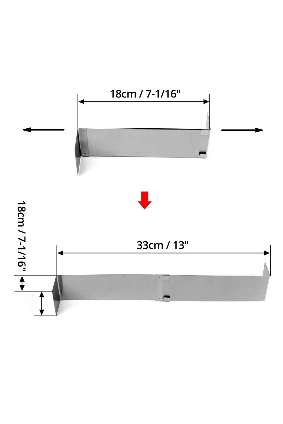 Narkalıp Ayarlanabilir Kek Kalıbı Bölmesi Derinlik 10cm
