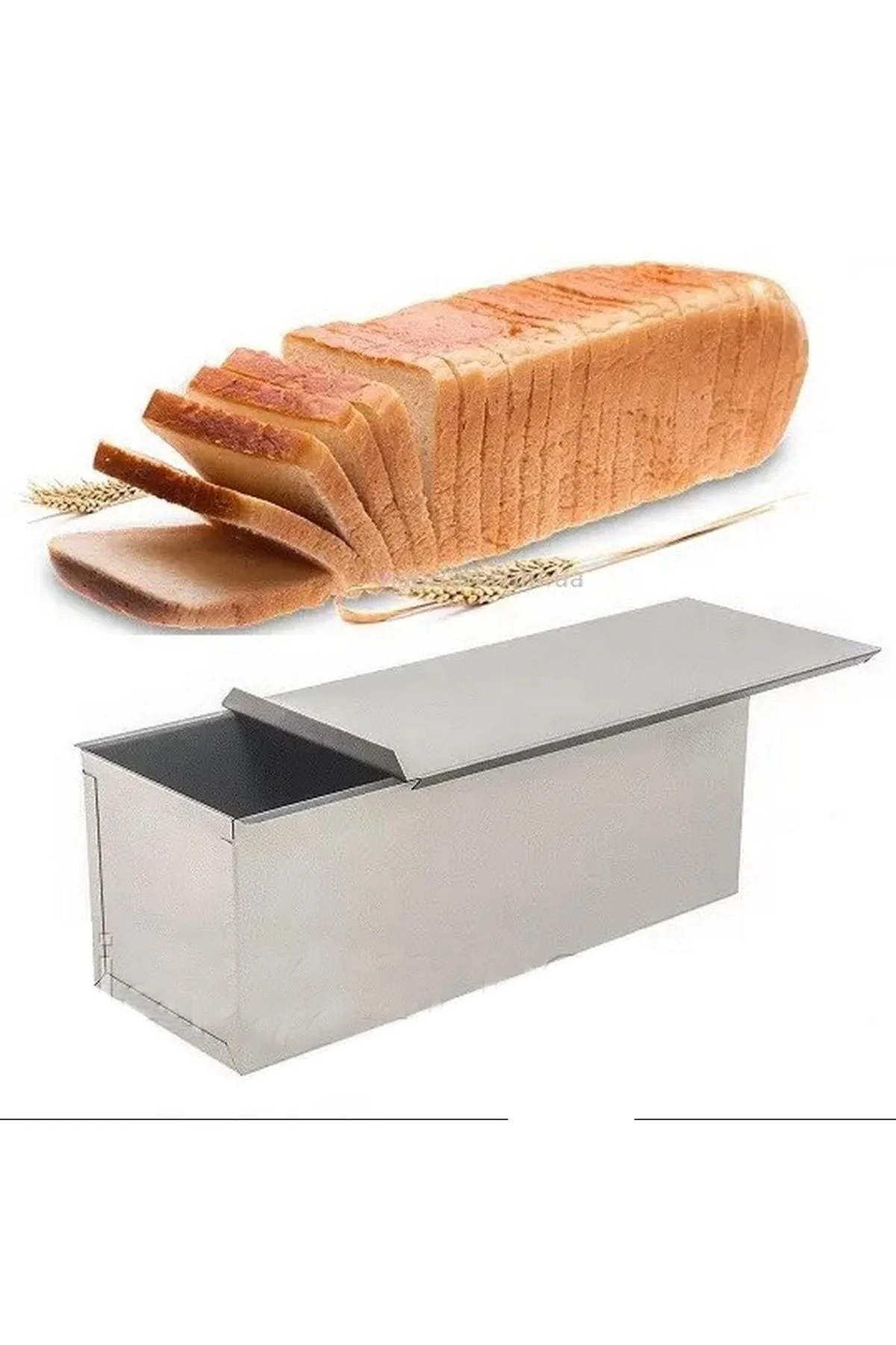 Narkalıp Baton Tost & Ekmek Kalıbı Kapaklı (11X11X30 CM) Paslanma