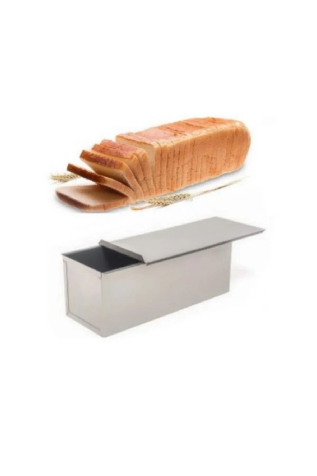 Narkalıp Baton Tost & Ekmek Kalıbı Kapaklı (9X11X18 CM) Paslanmaz