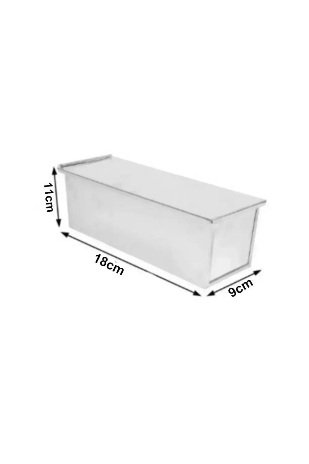 Nar Kalıp Narkalıp Baton Tost & Ekmek Kalıbı Kapaklı (9X11x18 Cm) Paslanmaz