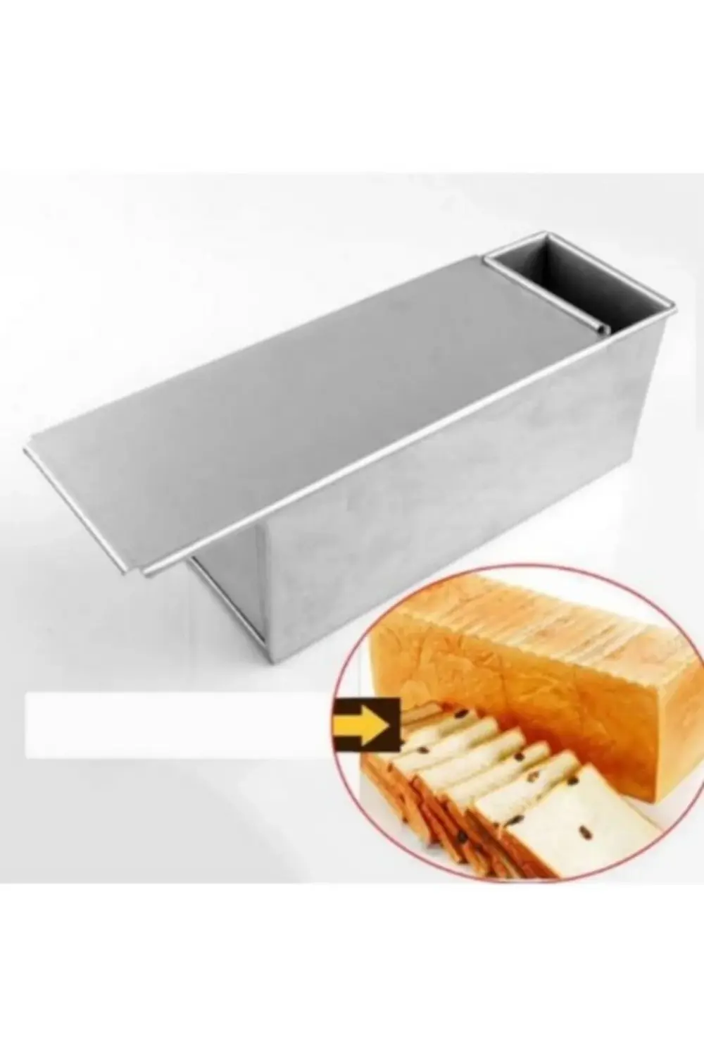 Nar Kalıp Narkalıp Baton Tost & Ekmek Kalıbı Kapaklı (9X11x18 Cm) Paslanmaz