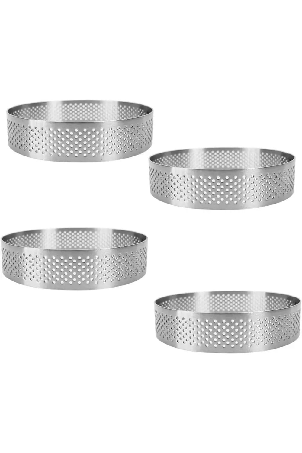 Nar Kalıp Narkalıp Delikli Tart Kalıbı 8Cm 4 Lü