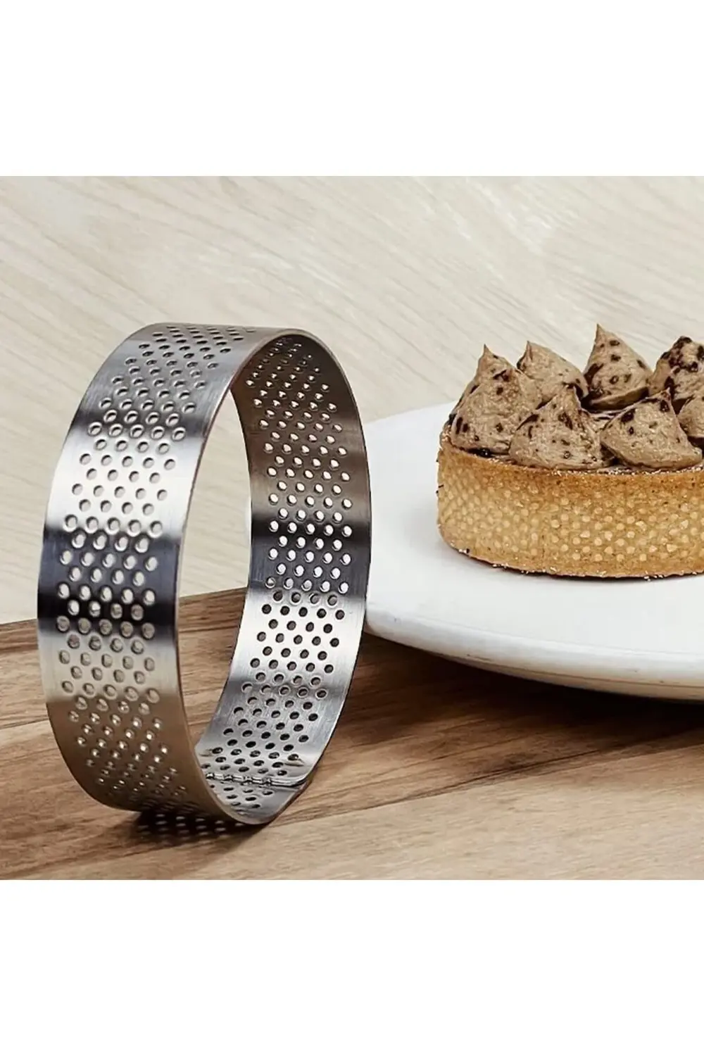 Nar Kalıp Narkalıp Delikli Tart Kalıbı 8Cm 4 Lü