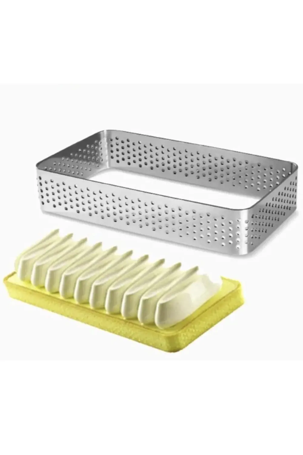 Nar Kalıp Narkalıp Dikdörtgen Delikli Tart Kalıbı