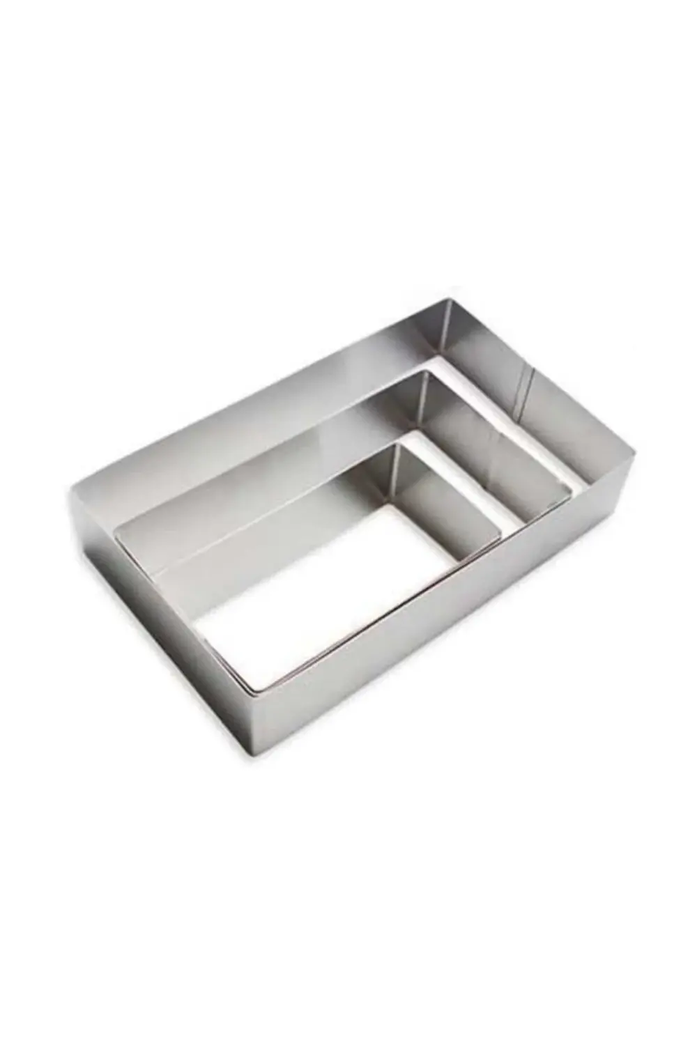 Nar Kalıp Narkalıp Dikdörtgen Kek Kalıbı 3 Adet Derinlik 8Cm