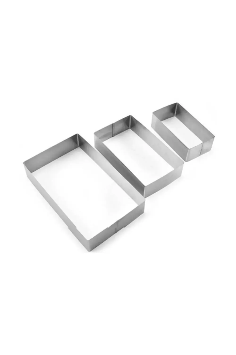 Nar Kalıp Narkalıp Dikdörtgen Kek Kalıbı 3 Adet Derinlik 8Cm