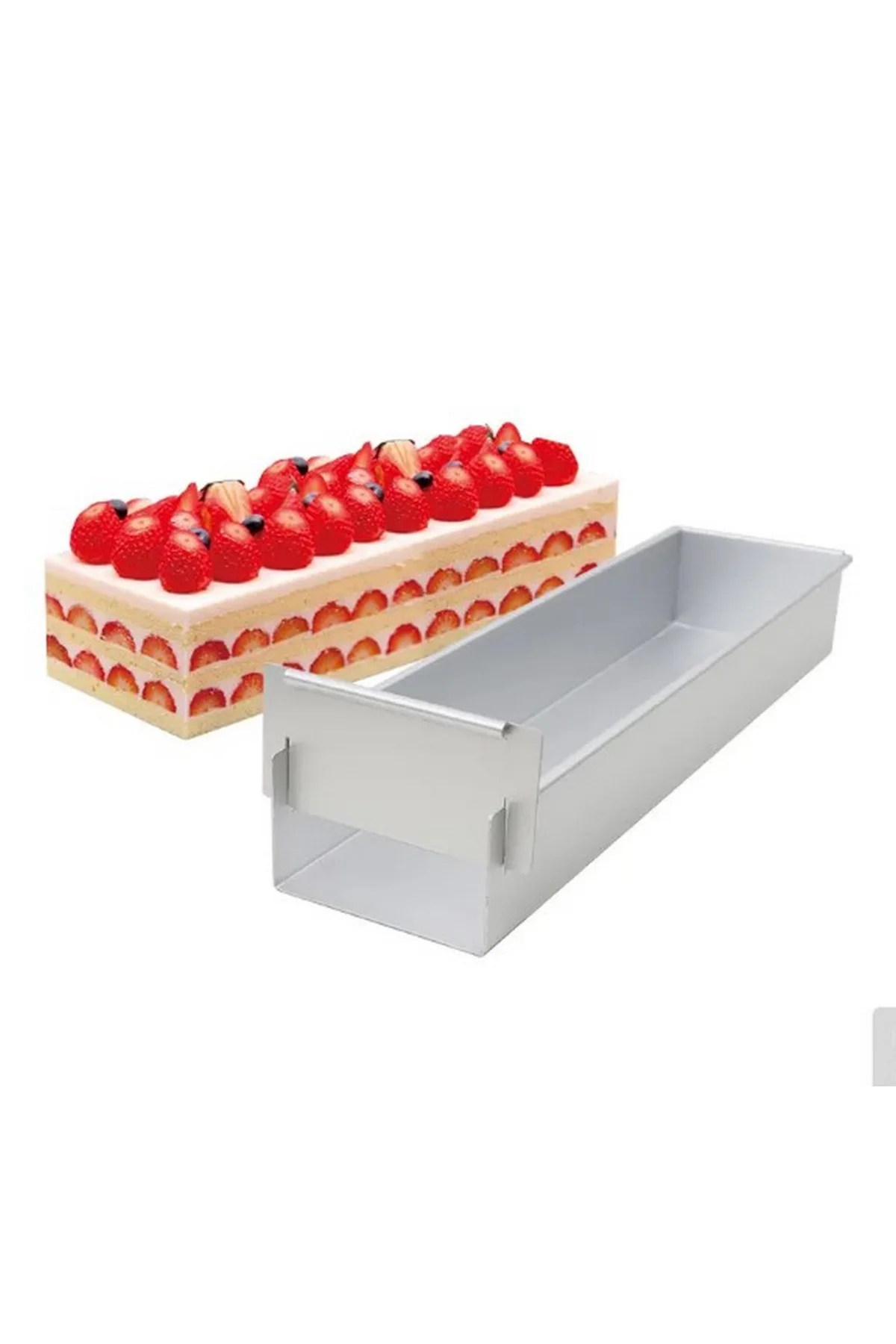 Narkalıp Dikdörtken Tiramisu Pasta Kek Brownie Kalıbı Boy 40cm De