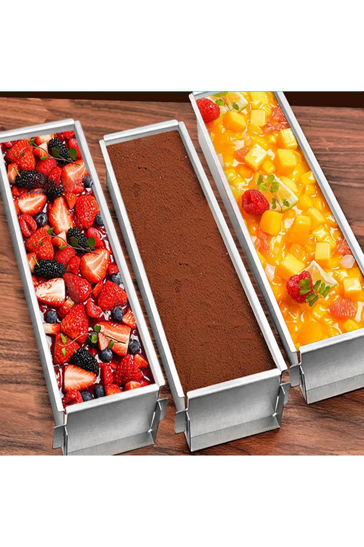 Narkalıp Dikdörtken Tiramisu Pasta Kek Brownie Kalıbı Boy 40cm De