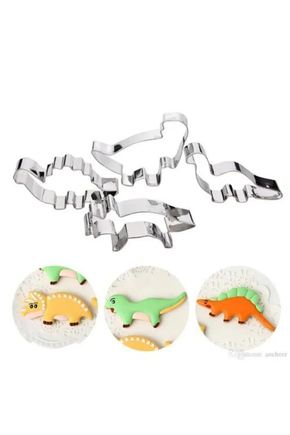 Nar Kalıp Narkalıp Dinozor Kurabiye Kalıbı 4 Lü