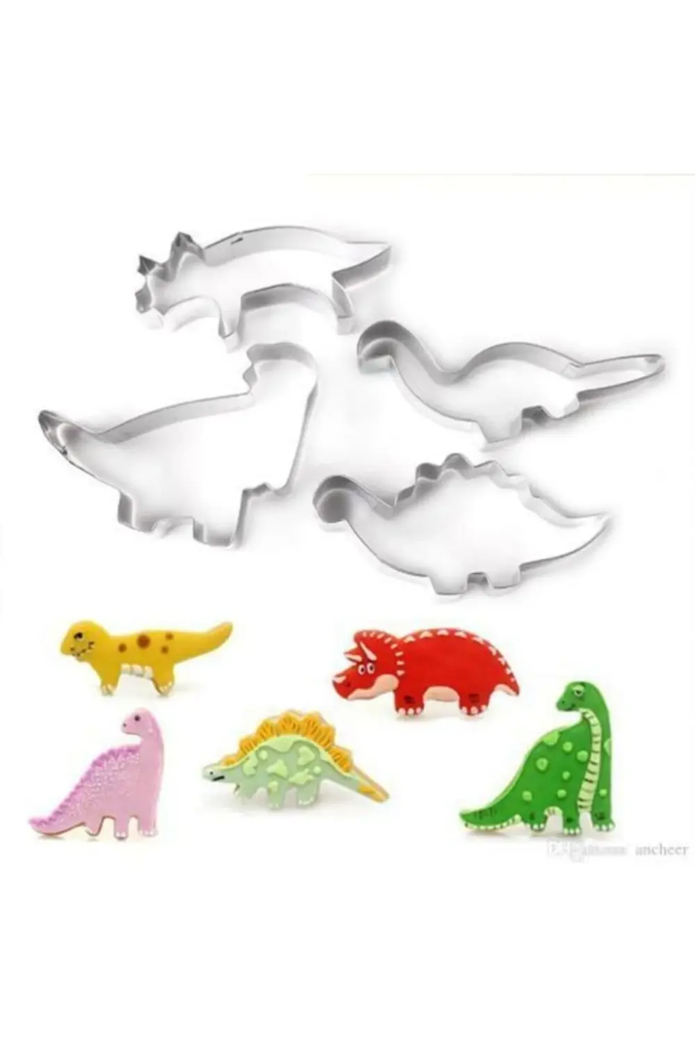 Nar Kalıp Narkalıp Dinozor Kurabiye Kalıbı 4 Lü