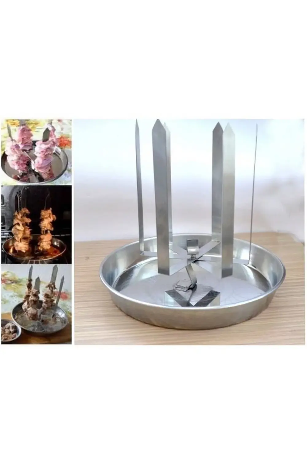 Nar Kalıp Narkalıp Fırında Tenekede Tavuk Et Şiş Pişirme Aparatı