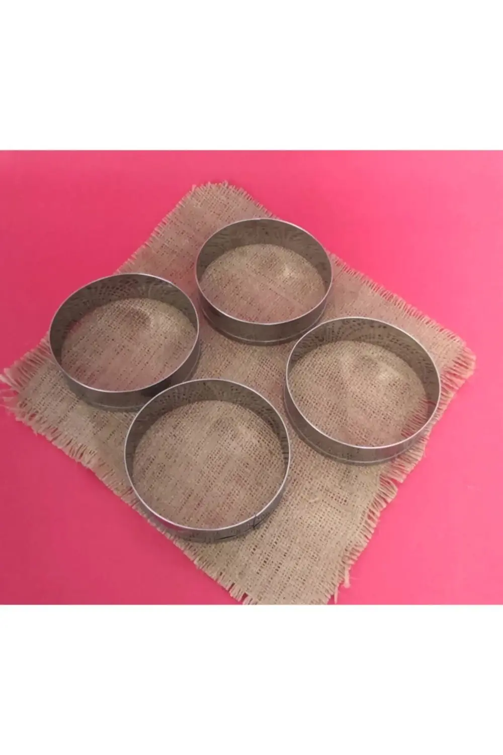 Nar Kalıp Narkalıp Hamburger Ekmeği Pişirme Kalıbı 4 Lü 10Cm