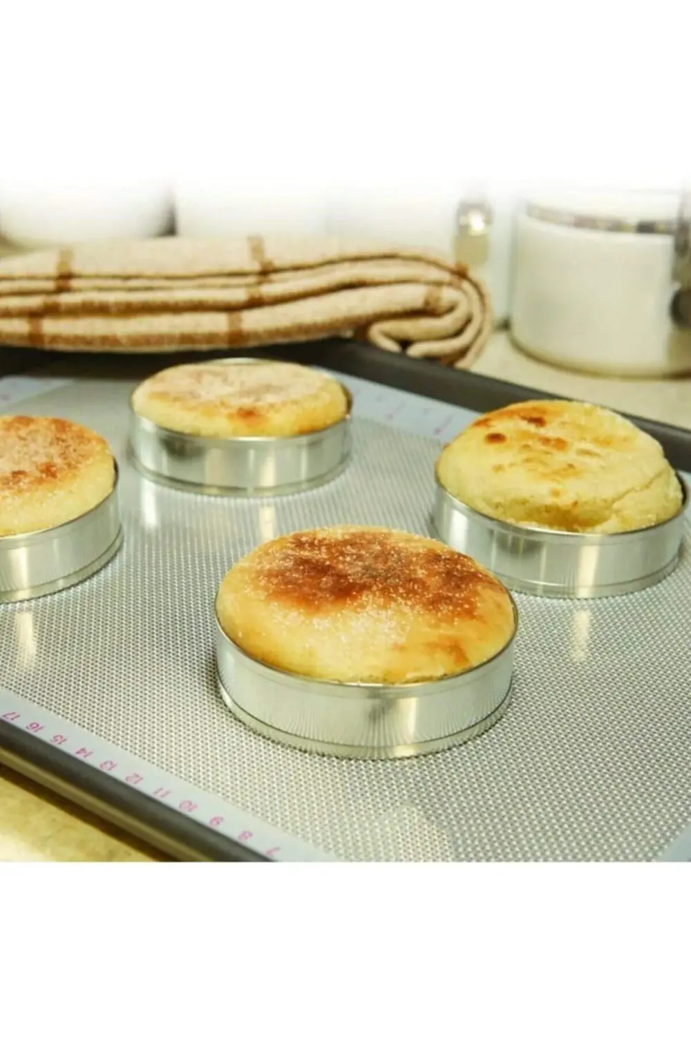 Nar Kalıp Narkalıp Hamburger Ekmeği Pişirme Kalıbı 4 Lü 10Cm