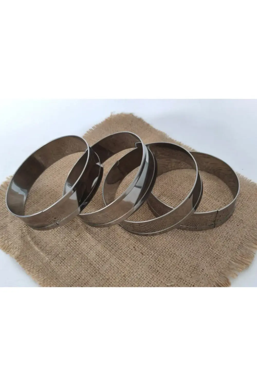 Nar Kalıp Narkalıp Hamburger Ekmeği Pişirme Kalıbı 4 Lü 10Cm