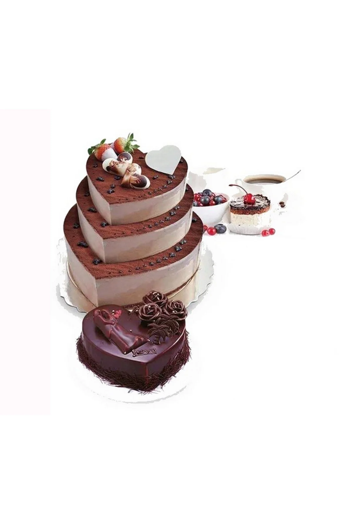 Narkalıp Kalp Kek Kalıbı Çap 23cm Derinlik 6cm