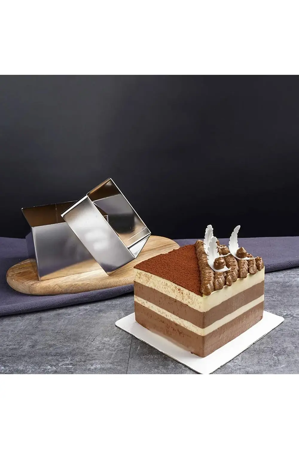 Nar Kalıp Narkalıp Kare Kek Pasta Kalıbı Çap 10 Cm Derinlik 10 Cm