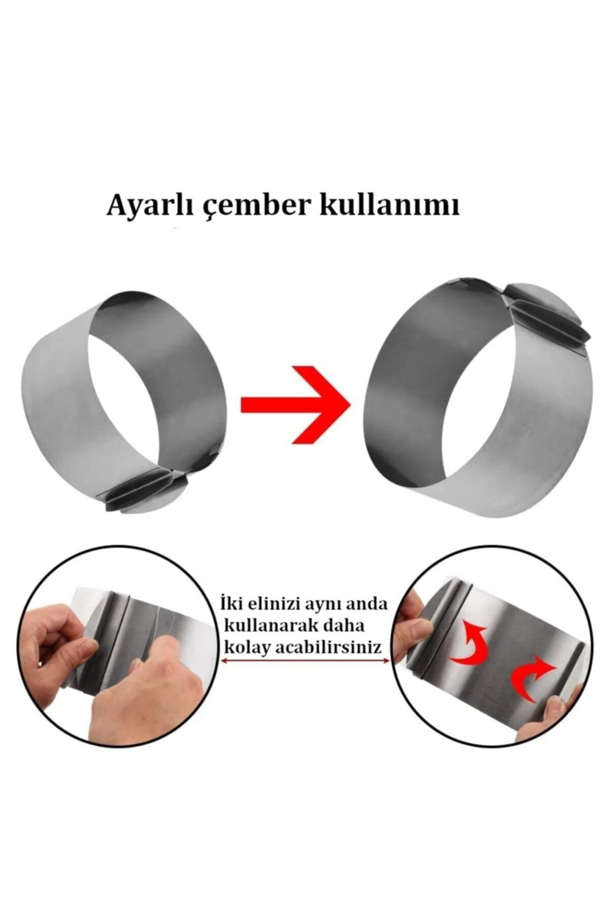 Narkalıp Kek Kalıbı Kare, Yuvarlak Ve Destere 3 Lü Set Derinlik 8