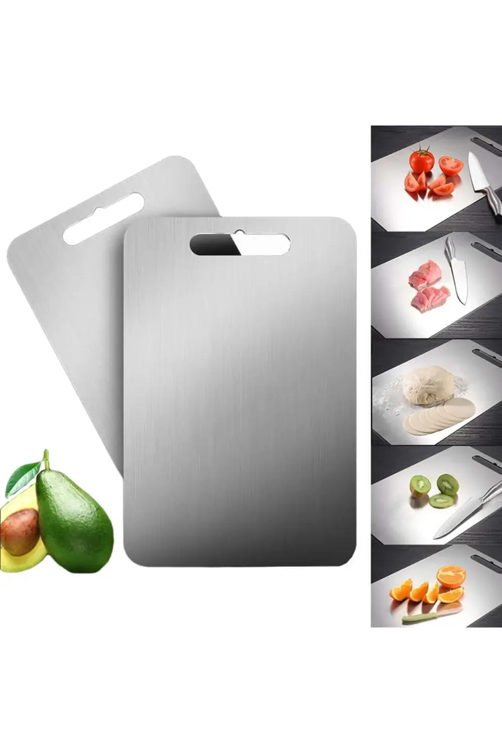 Narkalıp Metal Kesme Tahtası, Paslanmaz Çelik Mutfak Doğrama Taht