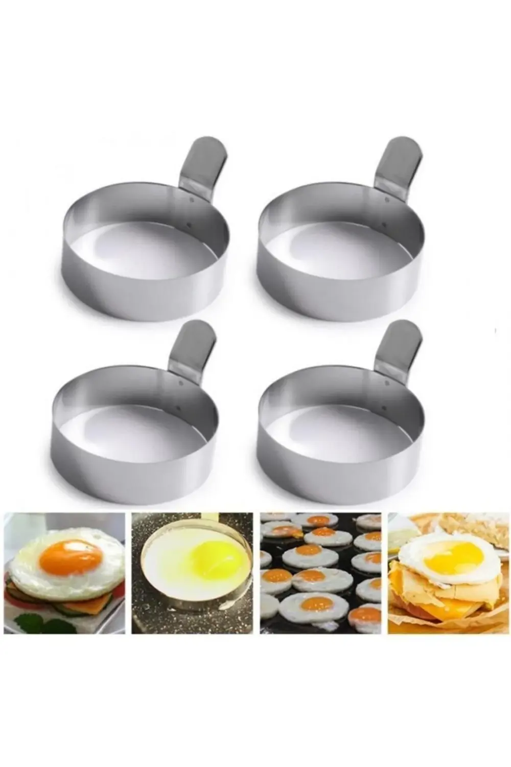 Nar Kalıp Narkalıp Omlet Ve Krep Pişirme Kalıbı 4 Lü En 8Cm