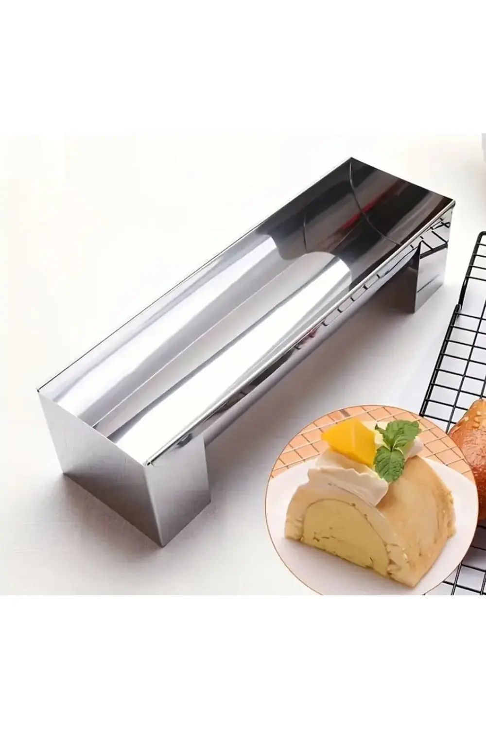 Nar Kalıp Narkalıp Oval Şeklinde Mozaik,Rulo Pasta Ve Ekmek Pişirme Kalıbı