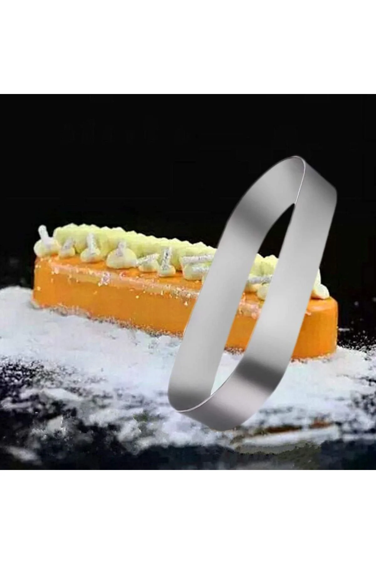 Narkalıp Paslanmaz Çelik Oval Tart Ve Kek Kalıbı Çap 13x4,5cm Der