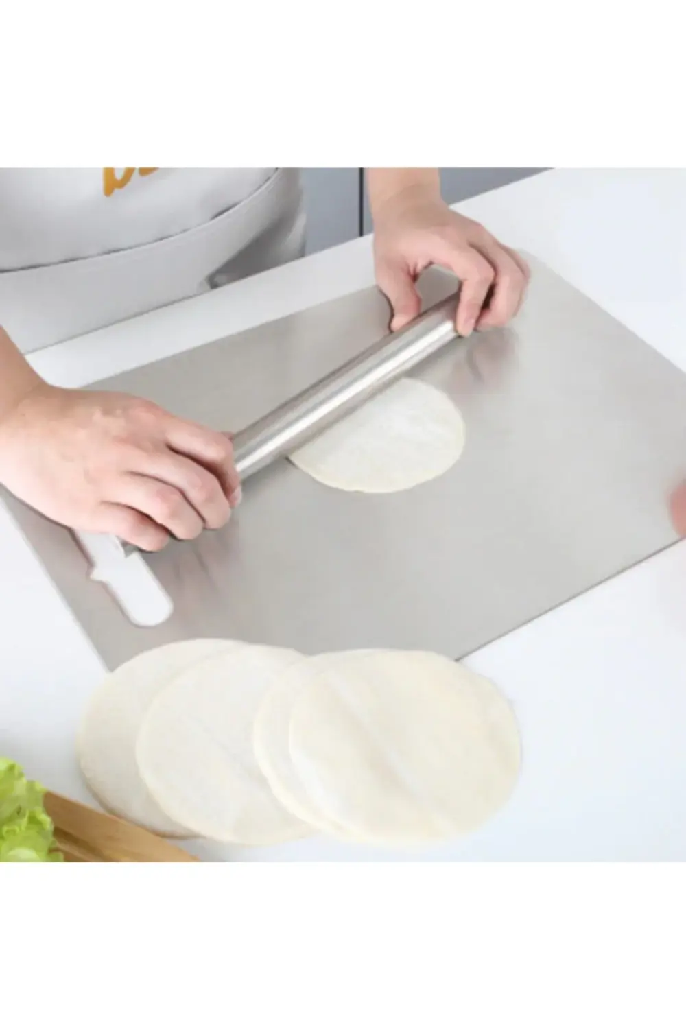 Narkalıp Paslanmaz Çelik Oklava 30 cm