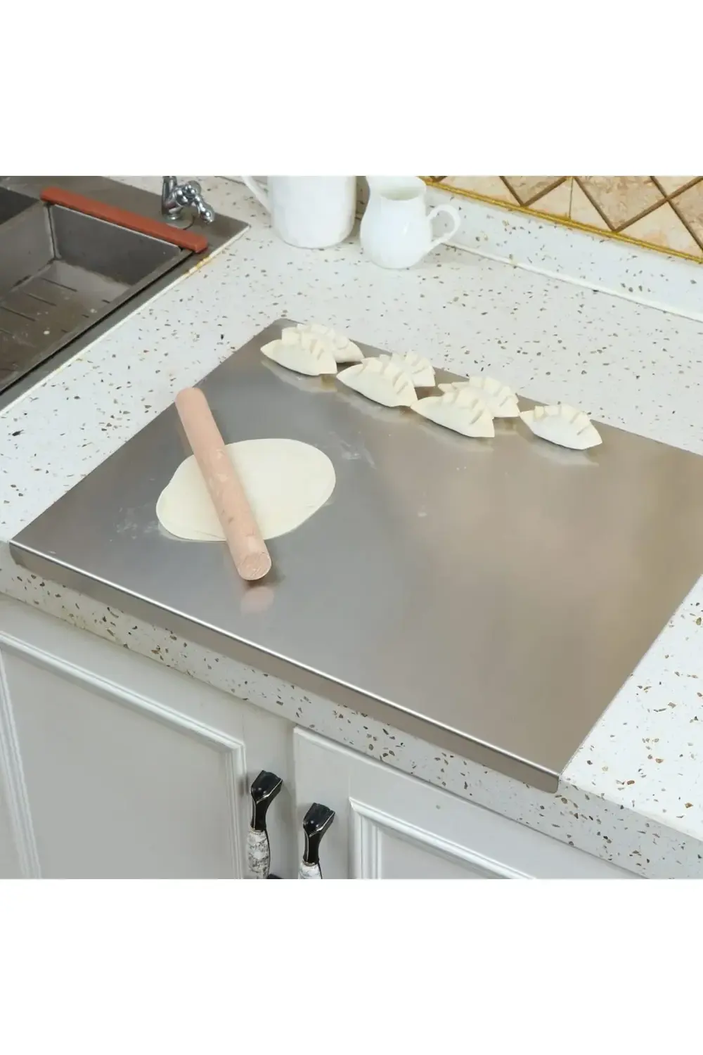 Narkalıp Paslanmaz Çelik Tezgah Koruyucu Doğrama Tahtası  Mutfak