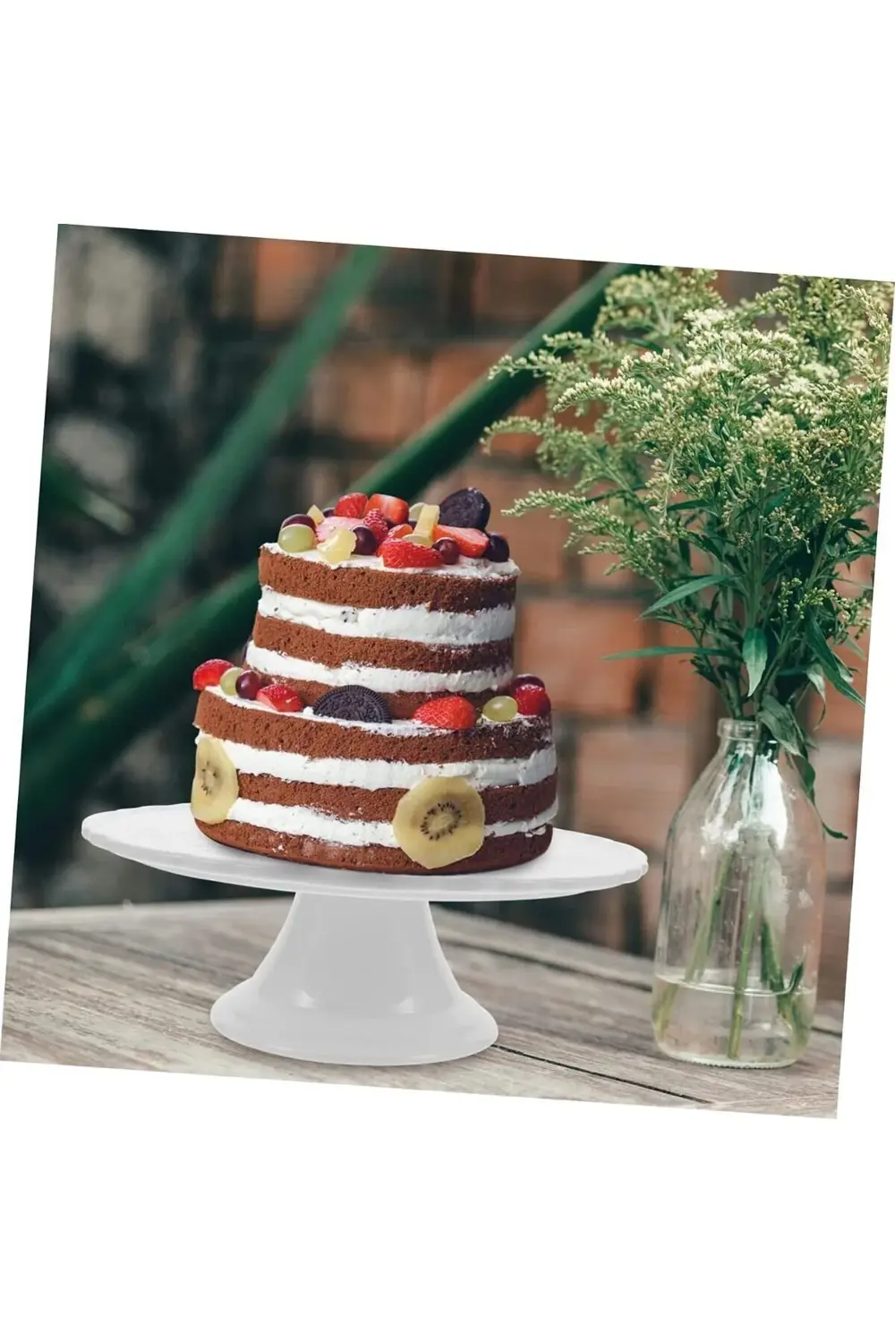 Nar Kalıp Narkalıp Pasta Sıvama Standı, Beyaz 33 Cm