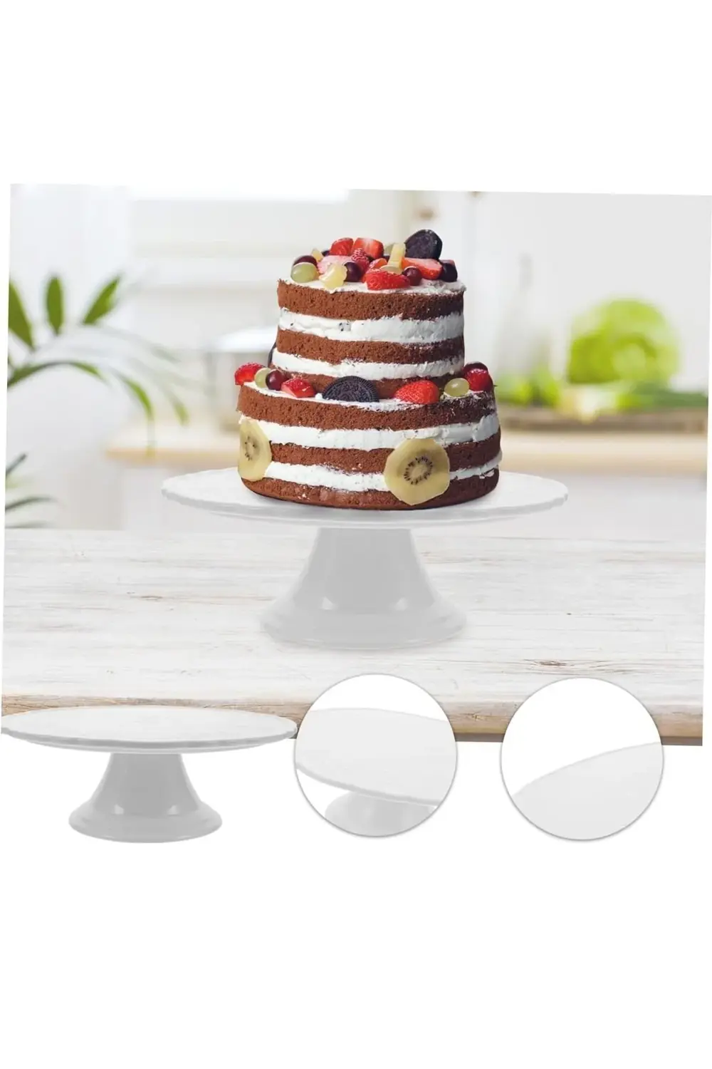 Nar Kalıp Narkalıp Pasta Sıvama Standı, Beyaz 33 Cm