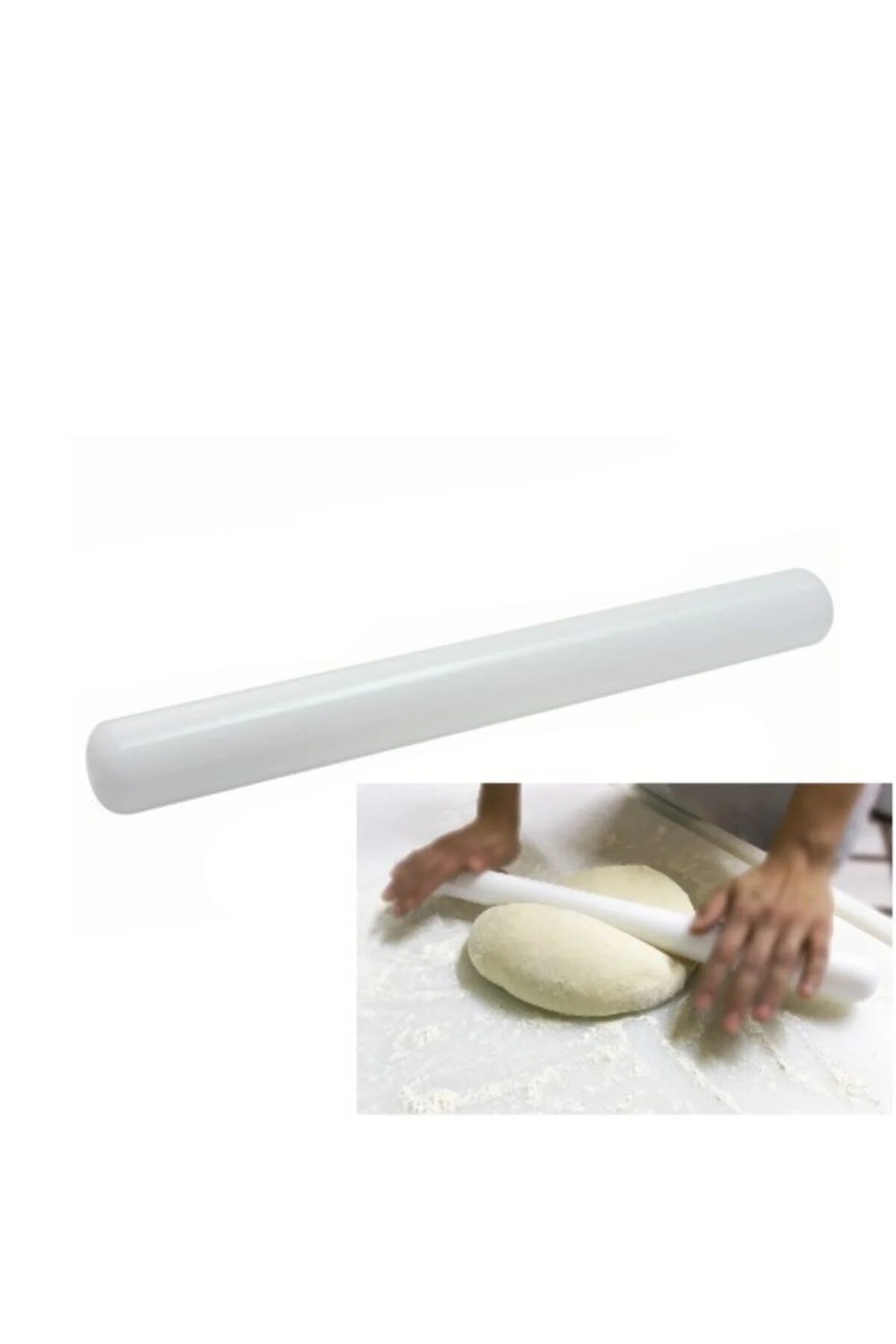 Narkalıp Polietilen Oklava Merdane Boy 40cm Kalınlık 3cm