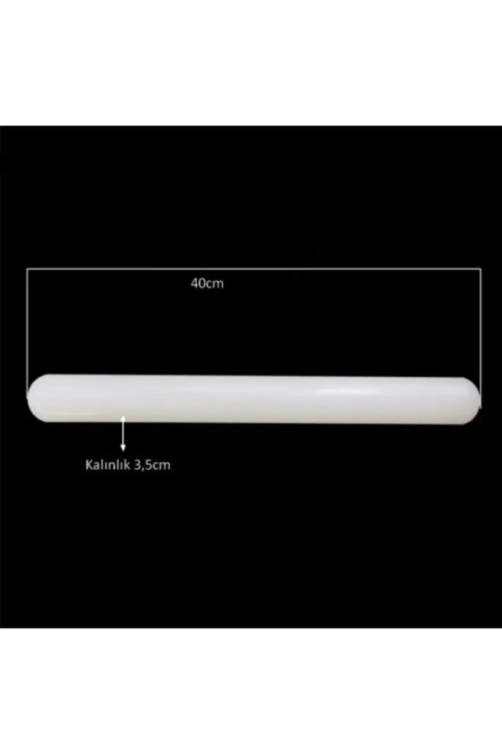 Narkalıp Polietilen Oklava Merdane Boy 40cm Kalınlık 3cm