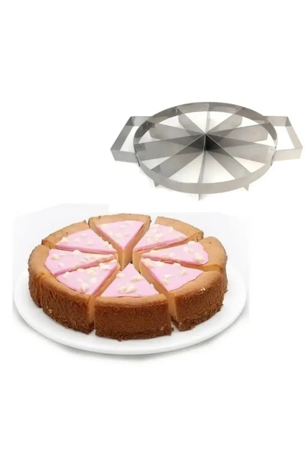 Nar Kalıp Narkalıp Pratik Yuvarlak Kek Pasta Dilimleme Çap 23 Cm 12 Dilim