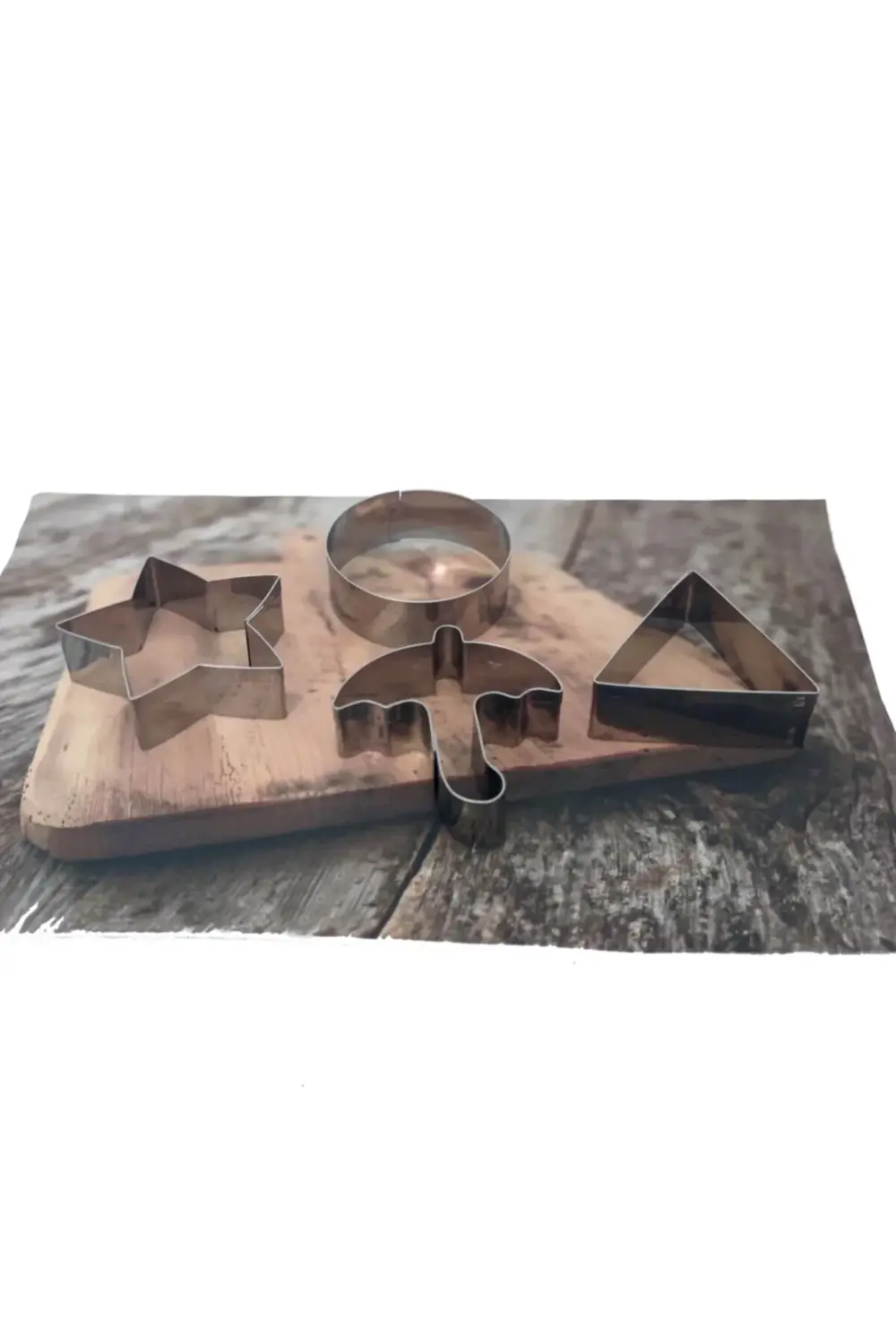 Nar Kalıp Narkalıp Şemsiye, Ücgen, Yuvarkak, Yıldız Kurabiye Kalıbı 4 Lü