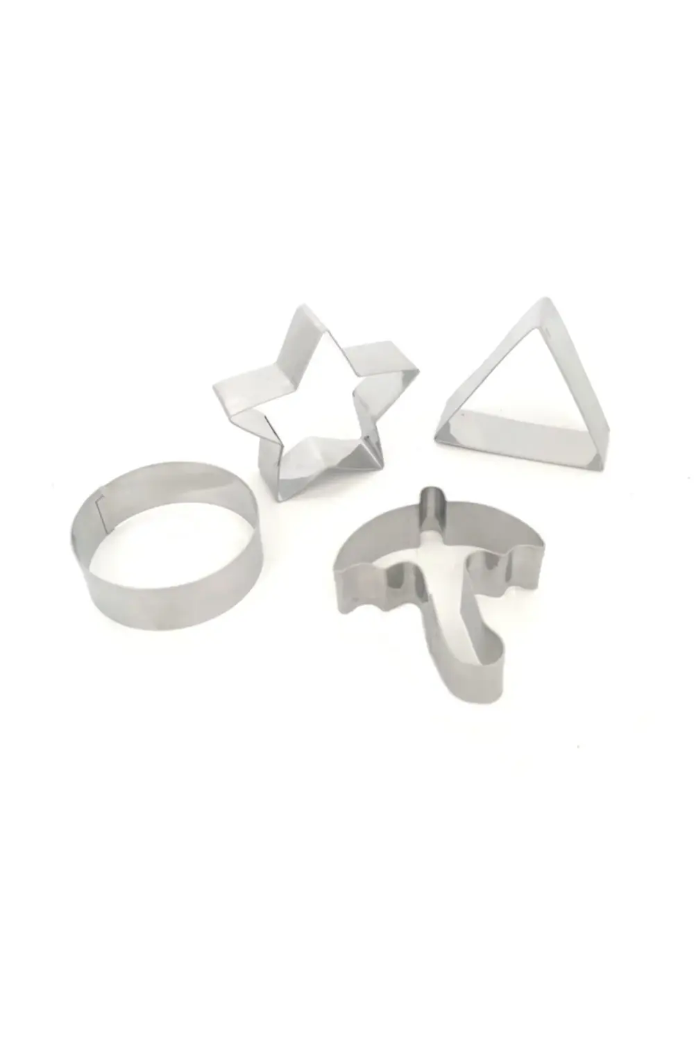 Nar Kalıp Narkalıp Şemsiye, Ücgen, Yuvarkak, Yıldız Kurabiye Kalıbı 4 Lü