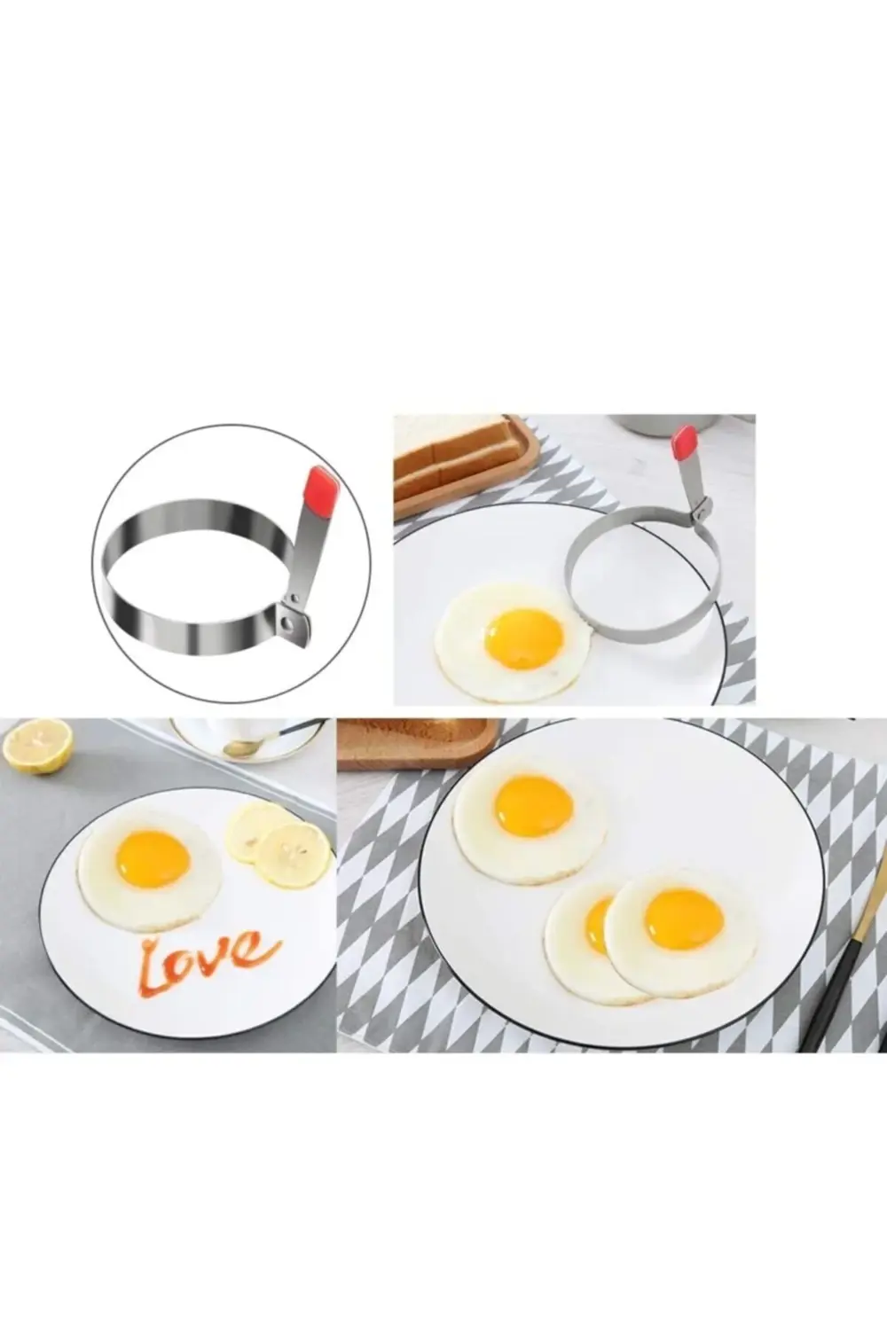 Narkalıp Yuvarlak 0mlet Ve Krep Pişirme Kalıbı 4 Adet 9cm