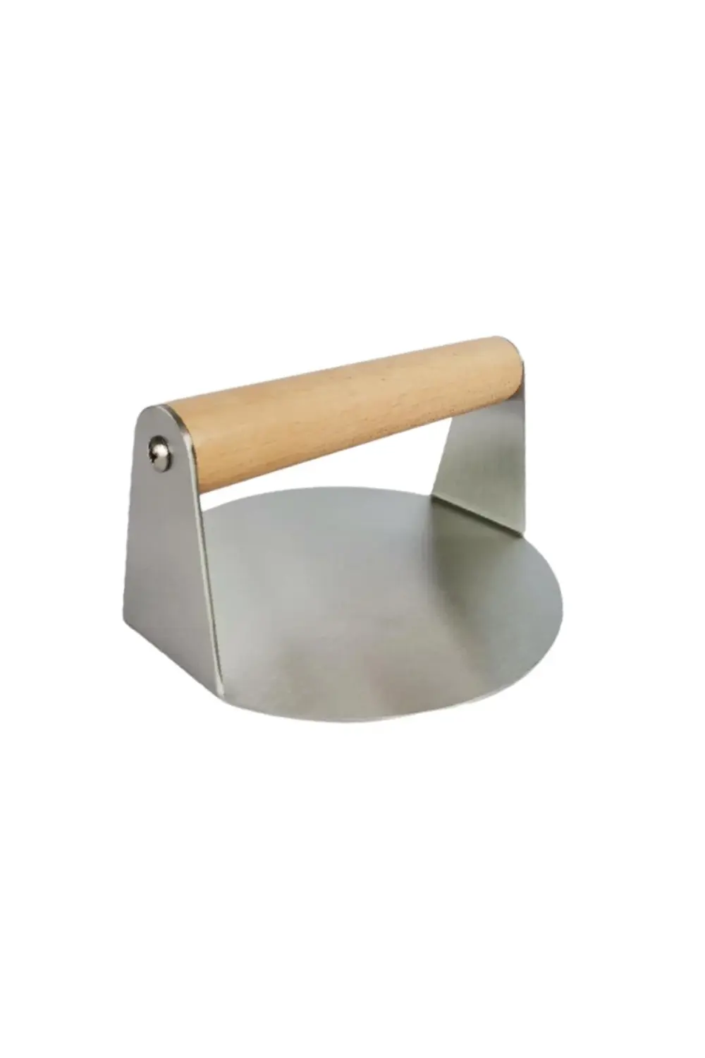 Nar Kalıp Narkalıp Yuvarlak Ağşap Saplı Hamburger Et Pres Aparatı En 14Cm