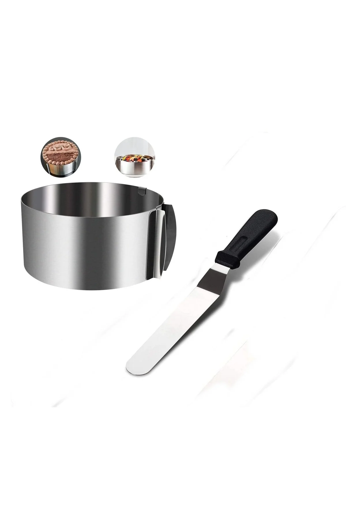 Narkalıp Yuvarlak Ayarlanabilir Kek Kalıbı16cm-30cm Deinlik 10cm 