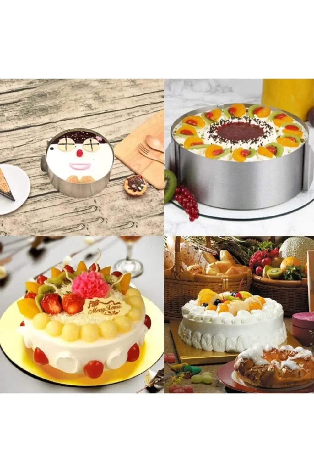 Narkalıp Yuvarlak Ayarlı Kek Kalıbı Ve Pasta Sıvama Palet Bıçağı