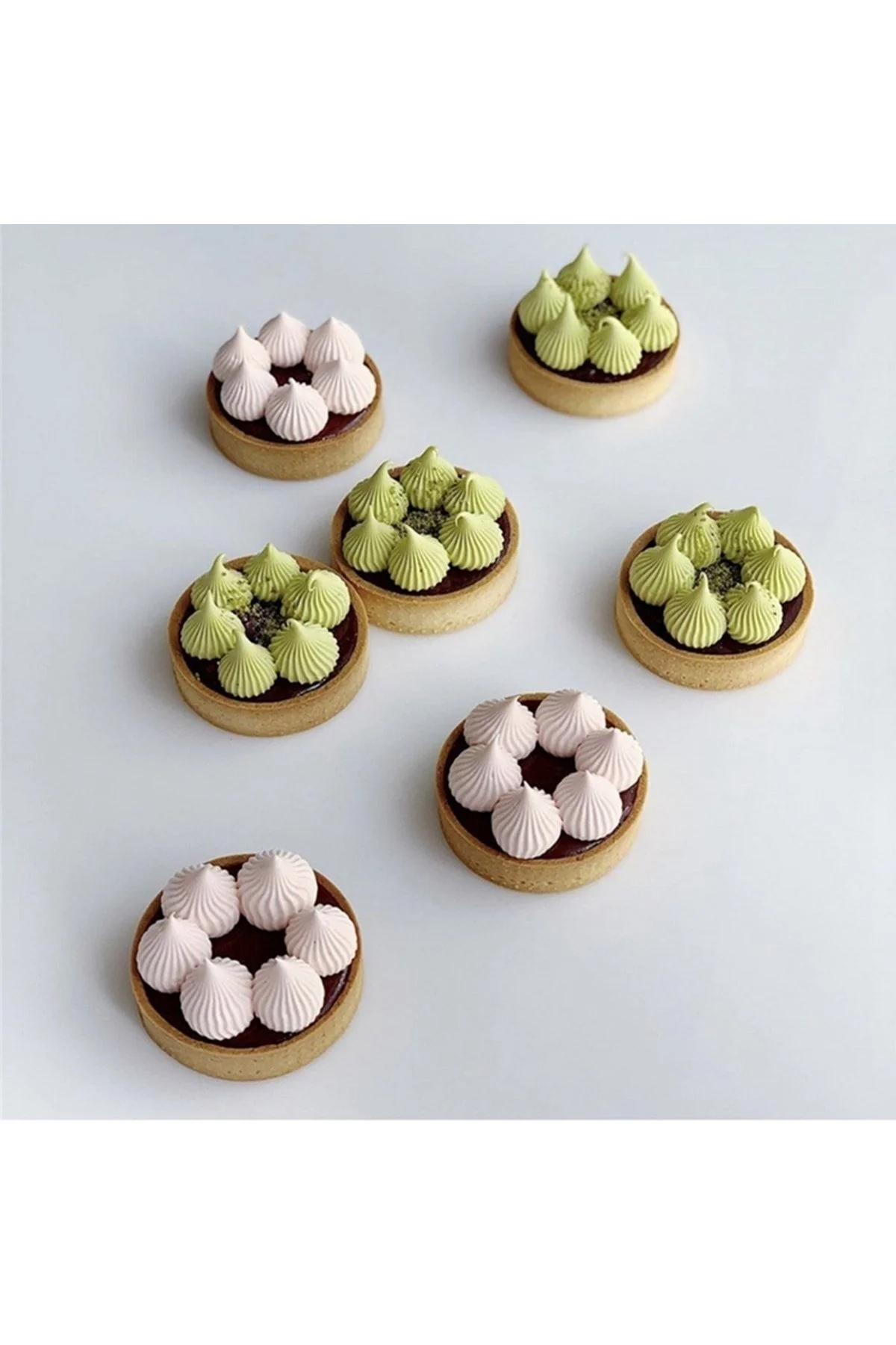 Narkalıp Yuvarlak Delikli Tart Kalıbı Küçük Boy Çap 6 Cm 6 Adet