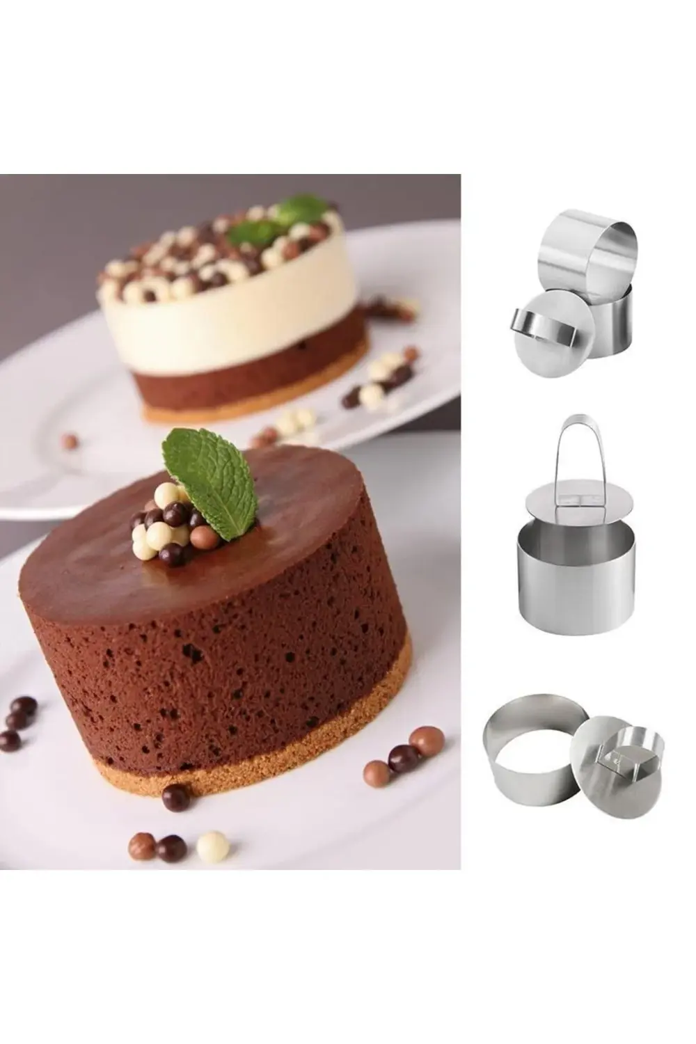 Nar Kalıp Narkalıp Yuvarlak Parfe Sunum Ve Kek Kalıbı Çap 8Cm Derinlik 5Cm