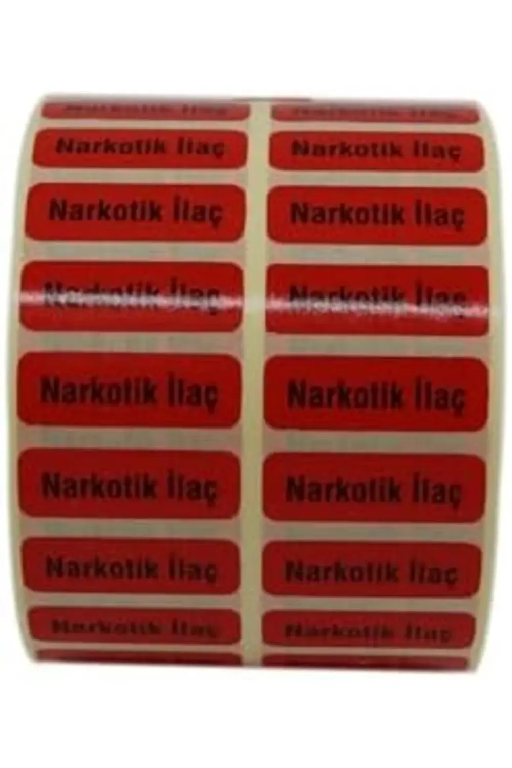 Narkotik İlaç Etiketi 30mm X 10mm 5000 Adet Kuşe Rulo Etiket 3955