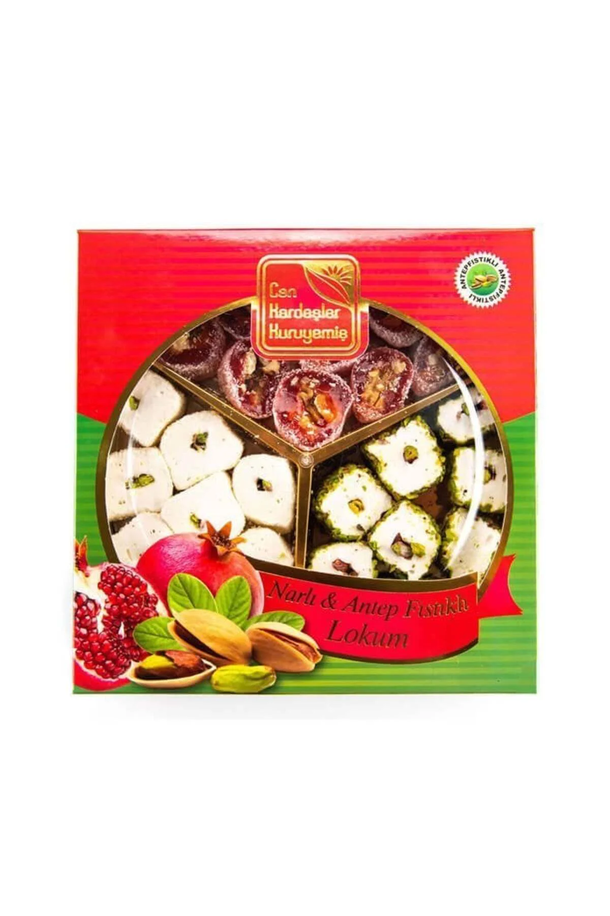 Narlı & Antep Fıstıklı Lokum 450 gr Narlı & Antep Fıstıklı Lokum 450 gr