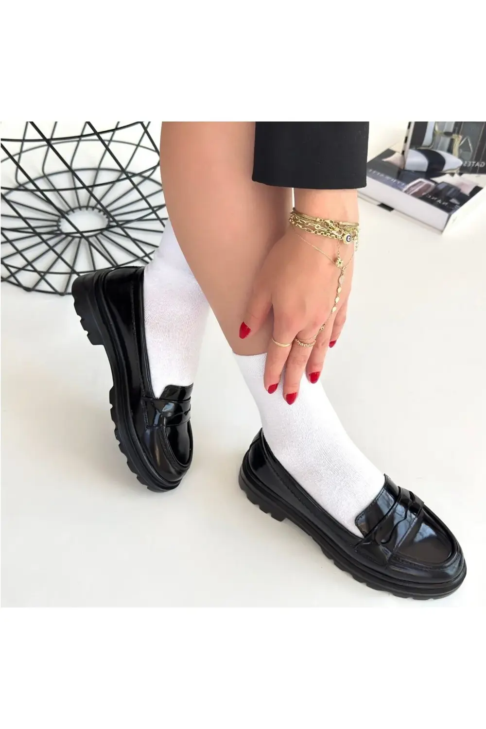 Narli Siyah Rugan Oxford Ayakkabı Narli Siyah Rugan Oxford Ayakkabı