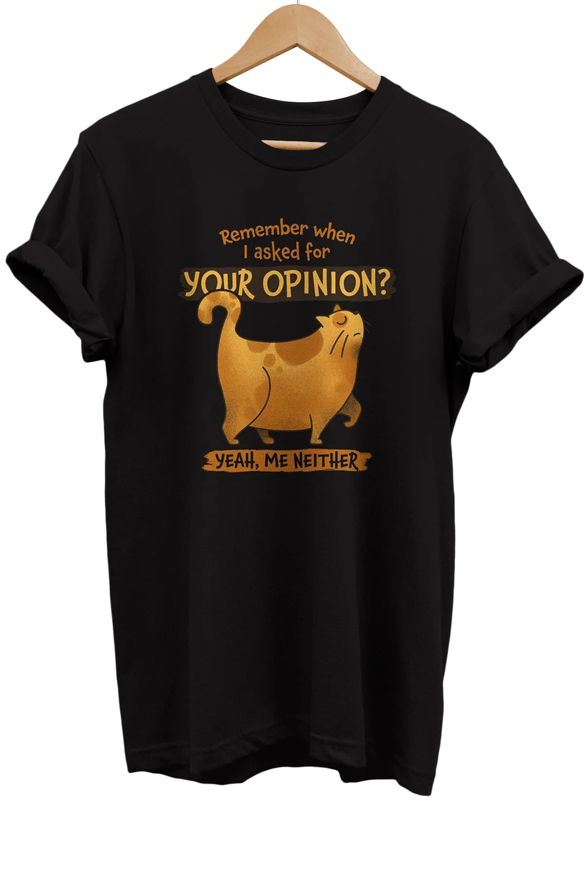 Narsist Kedi Baskılı %100 Pamuk Basic T-shirt Normal Beden Tişört