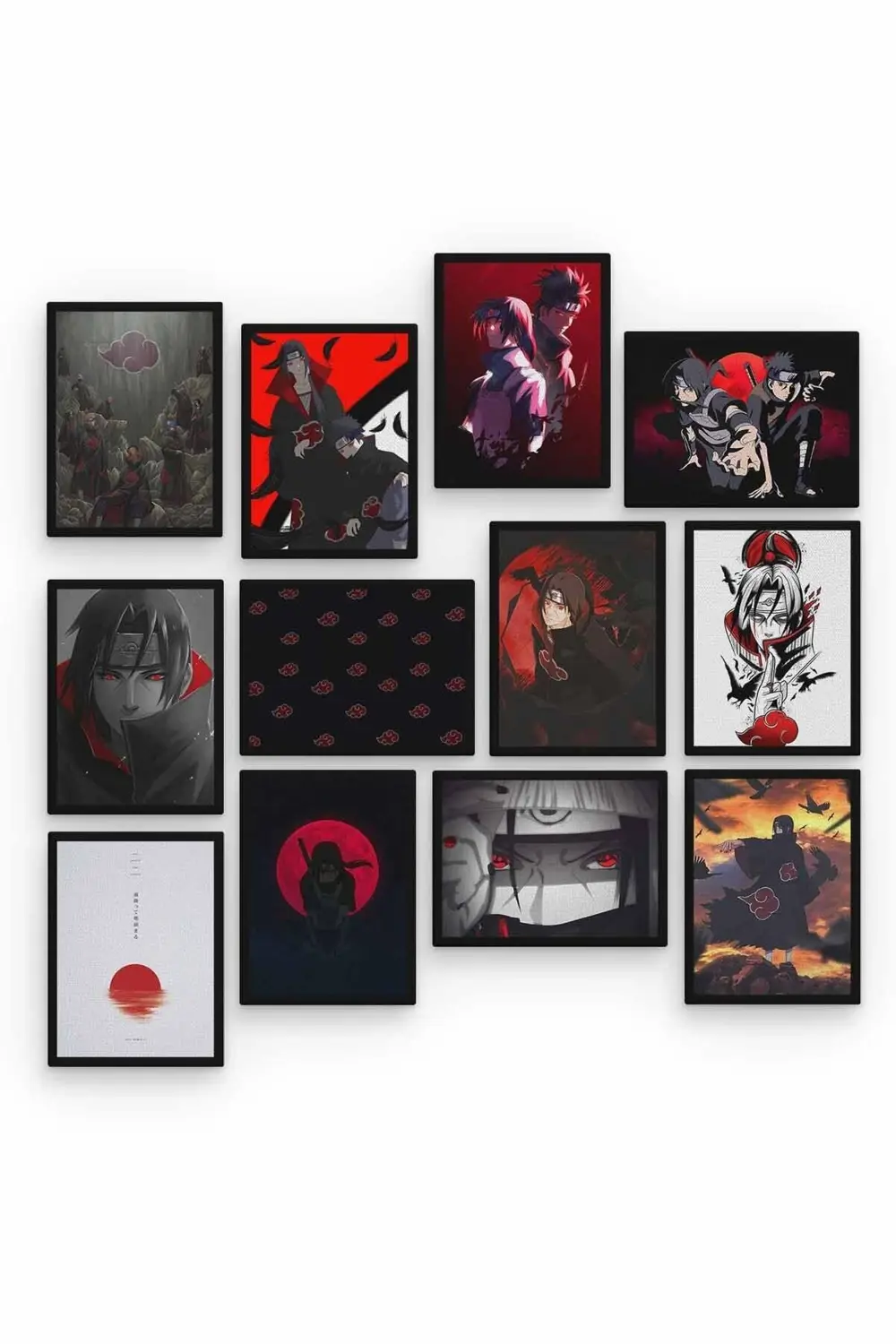 Naruto Itachi 12 Parça Ahşap Mdf Tablo Zlltb213