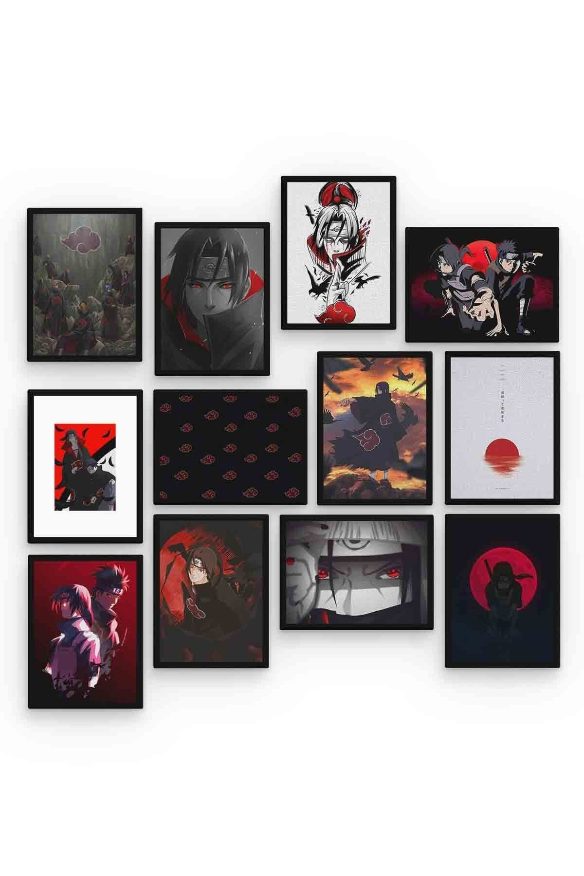 Naruto Itachi 12 Parça Mdf (ahşap) Tablo Ofis Boyu 