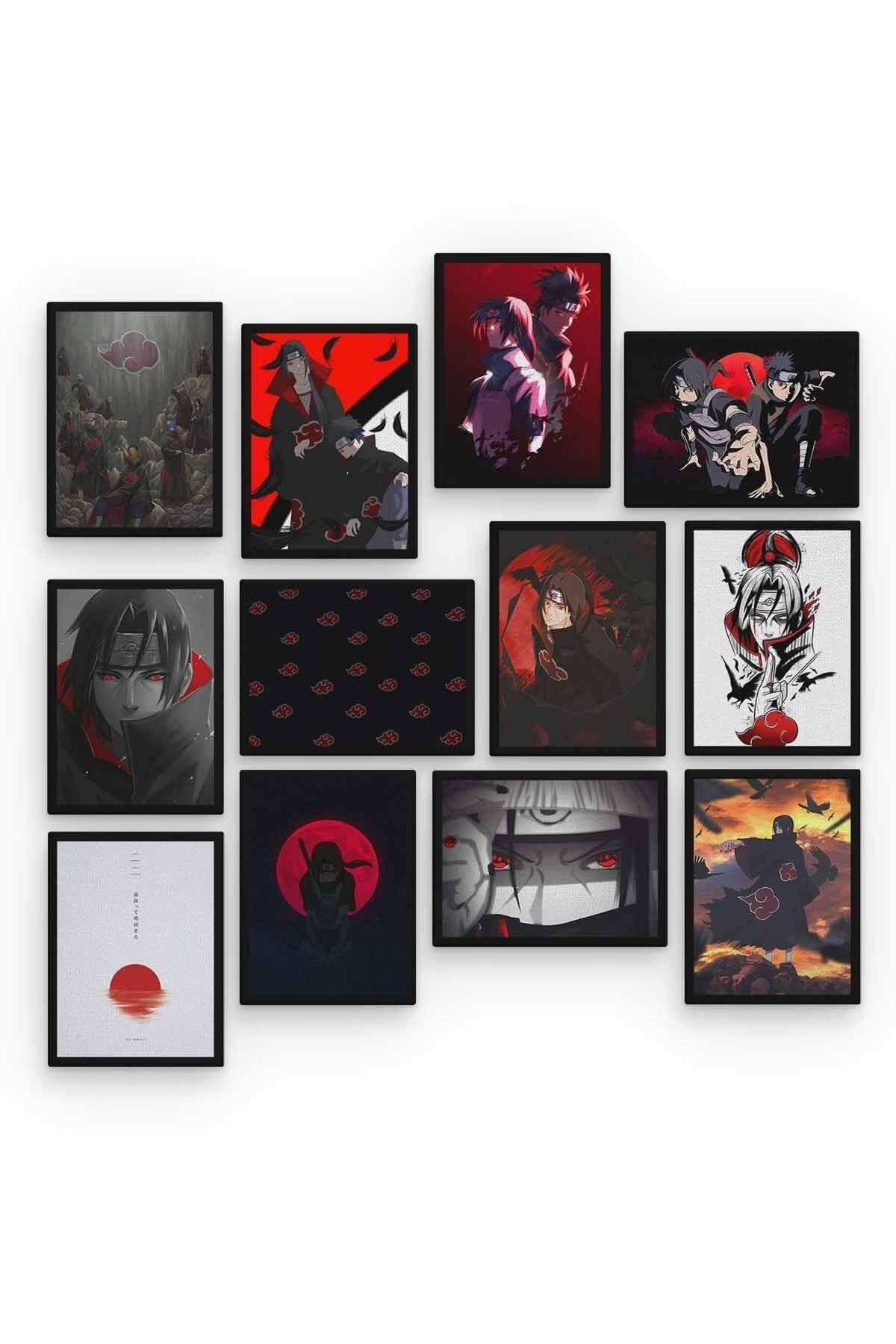 Naruto Itachi 12 Parça Ahşap Mdf Tablo Zlltb213