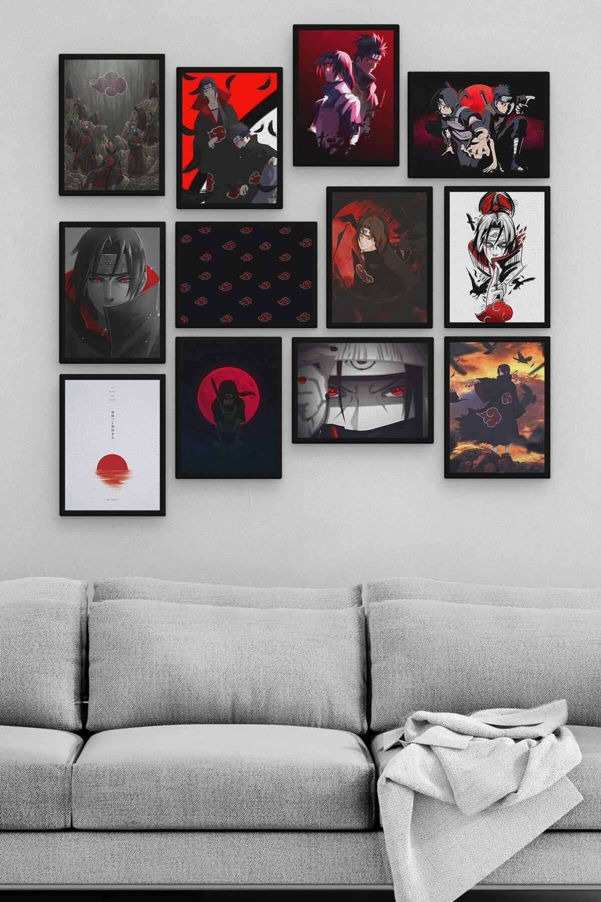 Naruto Itachi 12 Parça Ahşap Mdf Tablo Zlltb213