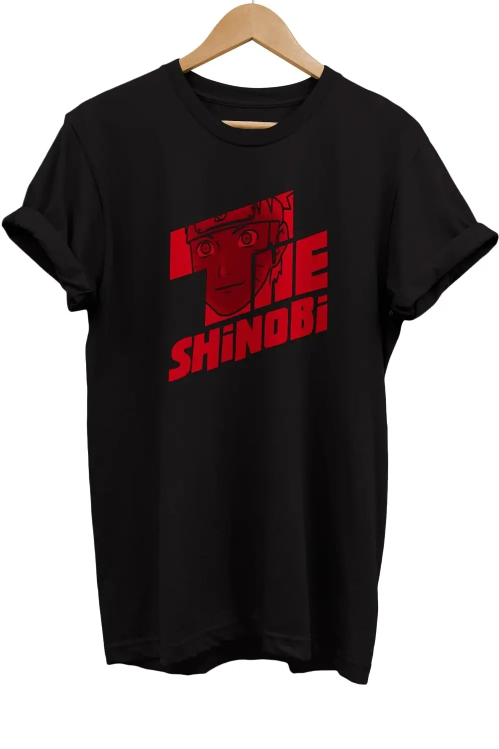 Naruto Shinobi Baskılı %100 Pamuk Basic T-shirt Normal Beden Tişö