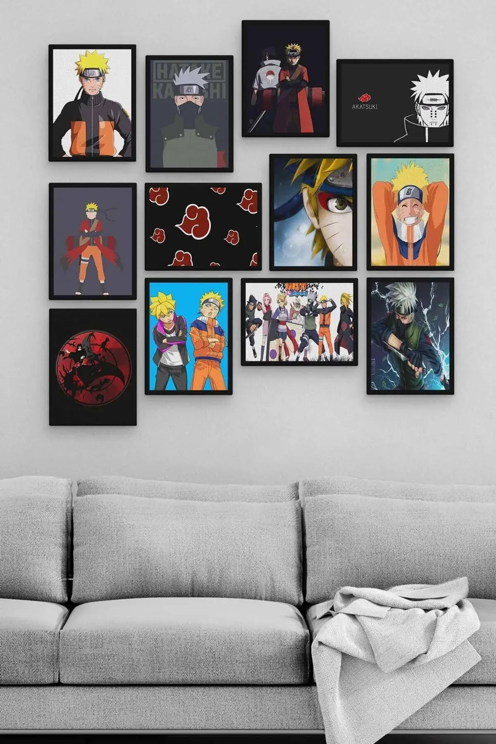 Naruto Uzumaki 12 Parça Ahşap Mdf Tablo Zlltb386